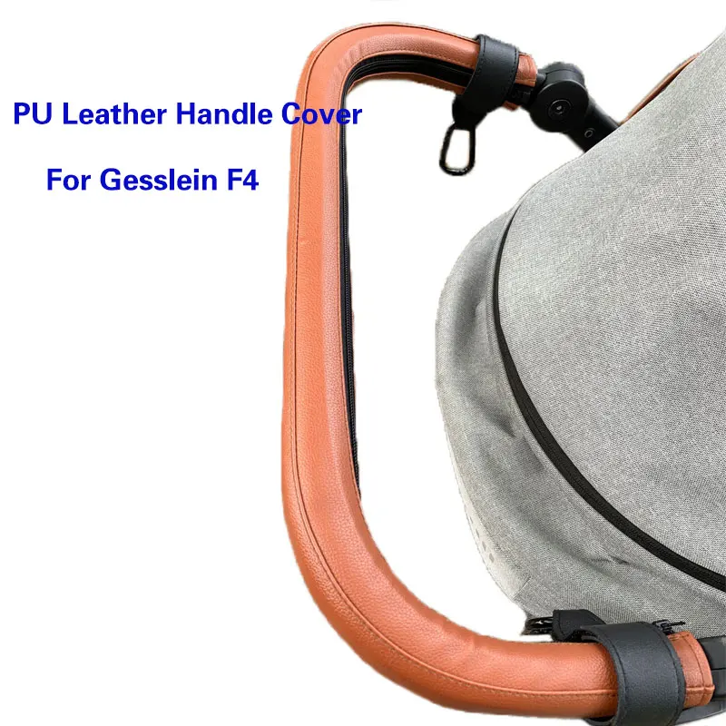 New Leather Handle Cover Compatible Gesslein F4 Stroller Pram Bar Sleeve Case Armrest Cover Stroller Accessories