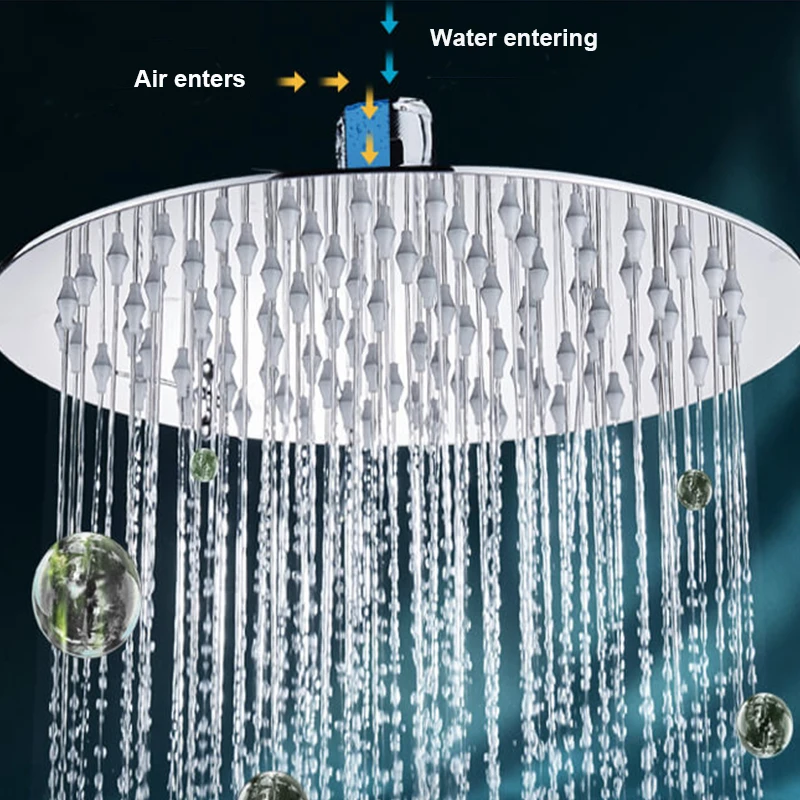 

Ultra-Thin 8 Inch Stainless Steel High Quality Waterfall Shower Heads Rainfall Shower Head Rain Square Round Bathroom Accessorie