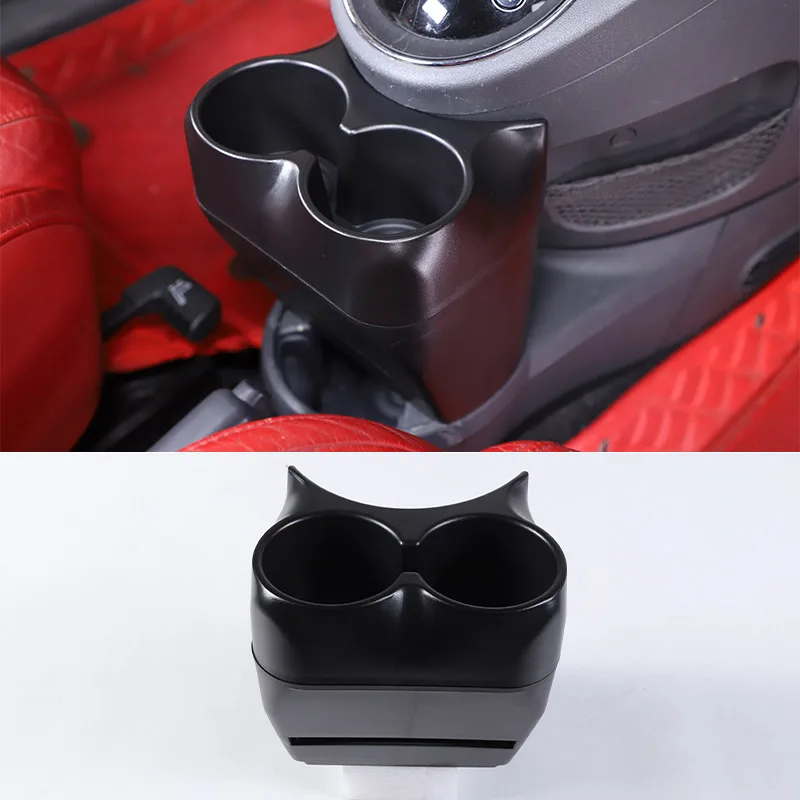 For Fiat 500 2007-2015 ABS Car Center Console Cup Holder Beverage Cup Holder Multifunctional Storage Box Holder Car Accessories