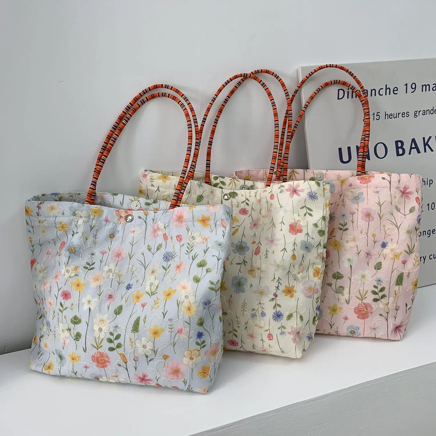Handbag Storage Embroidery Woman Fashionable Comfortable All-matching Sweet Cute Simple Casual Floral Daily Spring