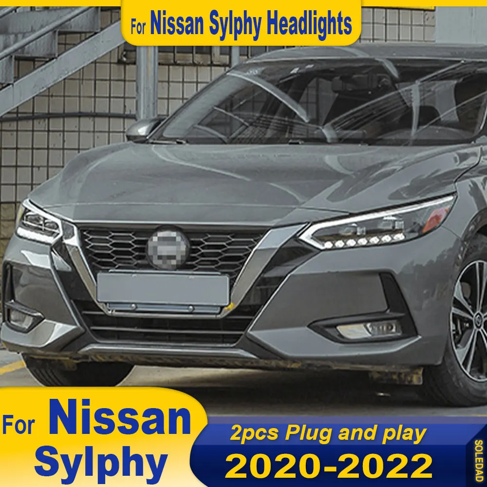

Автомобильная фара для Nissan Sylphy, светодиодная фара 2020 2021 2022, новые фары Sentra DRL, указатель поворота, фары дальнего света в сборе