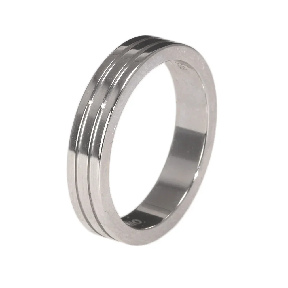 

Real 925 Sterling Silver Smooth Glossy Lover Couple Rings for Men and Women Simple Circle Wedding Band Minimalist Jewelry