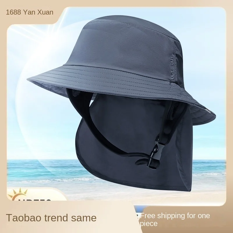 

Summer Hat, Men's Outdoor Sun Hat, Breathable Basin Hat, Beach Surfing Fisherman,Mountain Climbing Sun Hat