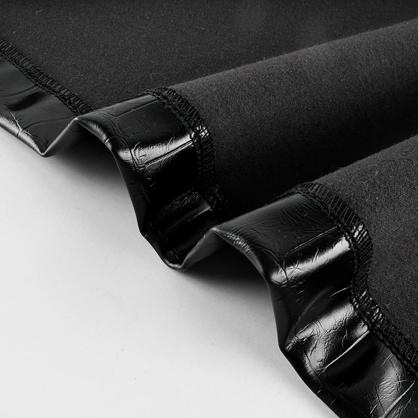 Linad Office Lady Brown PU Split Mid Calf Skirts Street Chic Slim Zipper Skirts Women 2026 Vintage High Waist Straight Skirt