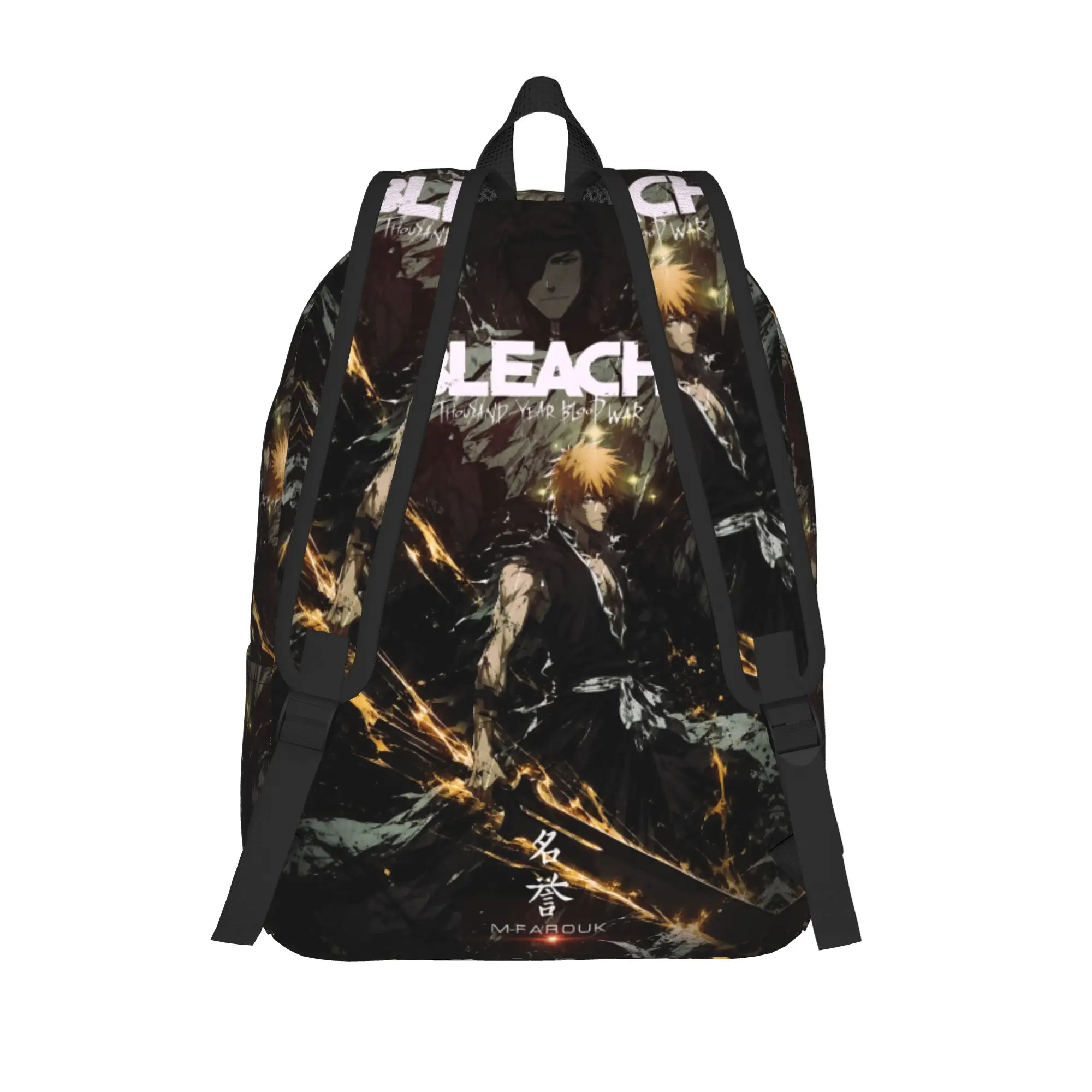 Fashion Bleach Anime Backpack Shonen anime Mochilas Portable Hiking Retro Washable Rucksack