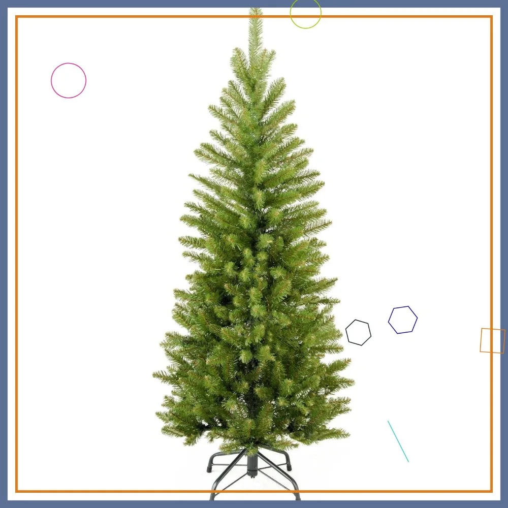 

Тонкая искусственная рождественская елка Kingswood Fir, 4 фута, с подставкой, 269 советов, зеленая