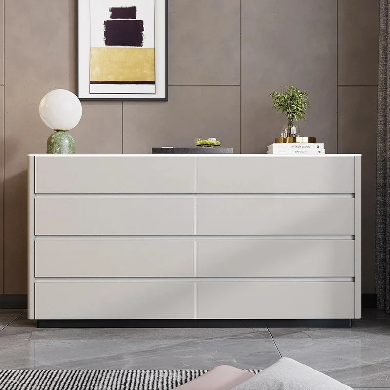 

Шкаф из седельной кожи с восемью ведрами, боковой шкаф для гостиной, столовой, высокий шкафчик для спальни, место для хранения из массива дерева