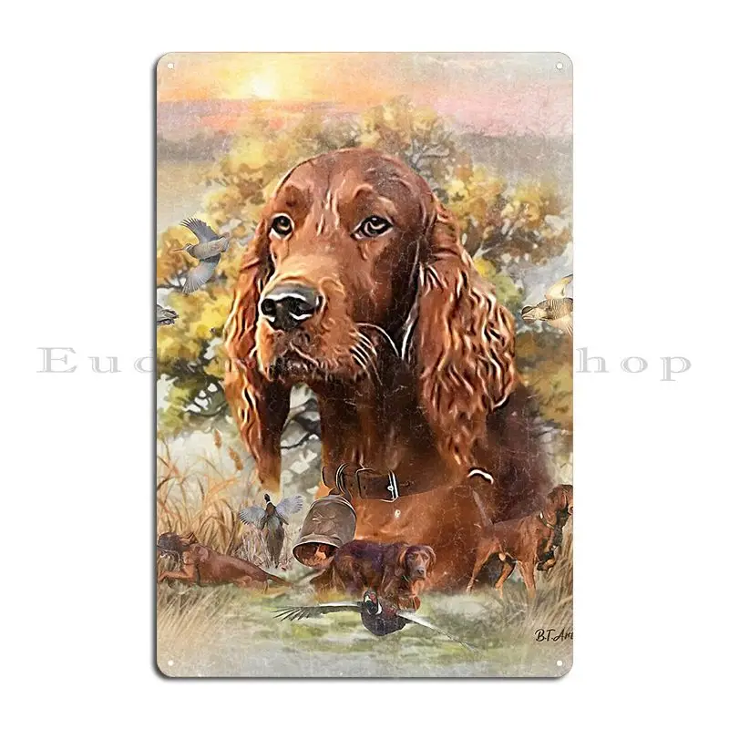 Irish Setter Ultimate Upland Bird Dog Metal Sign Painting Garage Cinema Iron  Party Tin Sign Poster