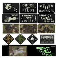 Newly Designed DRONE PILOT Patch Glow-in-the-dark Magic Badge IR IR Reflective Reflective Badge Laser Engraved Backpack Badge