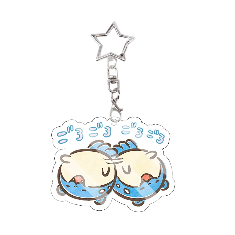 Snorlax Wigglytuff Eevee Acryl-Schlüsselanhänger Kawaii Pachirisu Trendiger Anhänger Taschendekoration Beliebte Modelle Kettenanhänger Geschenk – Detail 2