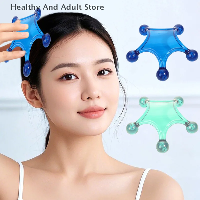 Hand Held Body Massagers Tools, Back Deep Tissue, 5-Ball Acupressure Gentle Self Massager Trigger Pressure Point Massage Tools