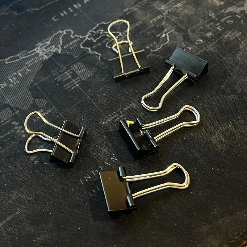 ميزات فريدة من نوعها مشابك ربط معدنية صغيرة 0.75 بوصة / 19 ملم (أسود، 20- قطعة) #5