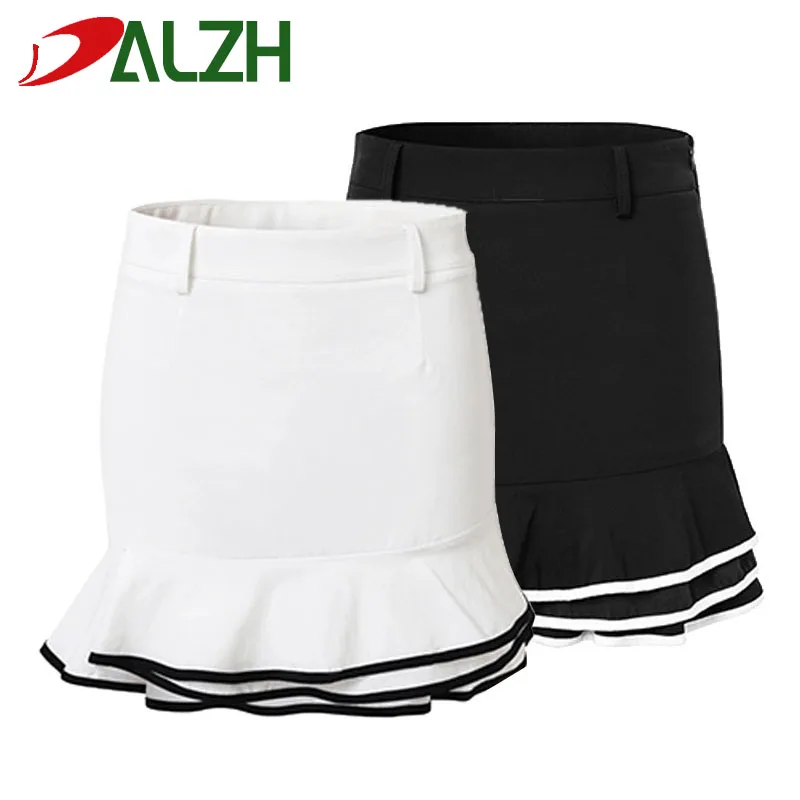 2024 New Women Short Skirt Ladies Fashion Athleisure Versatile Fishtail Skirt Exquisite Embroidered Golf Tennis Train Skirt