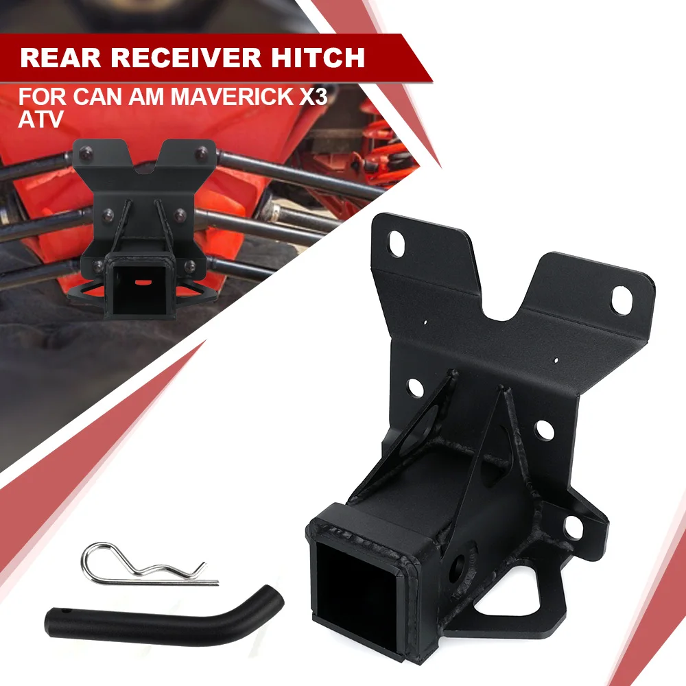 UTV X3 Upgraded Radius Rod Plate with Steel 2 Inch Hitch Receiver For Can-Am Maverick X3  CanAm 2017-2021 Enhancing Durability