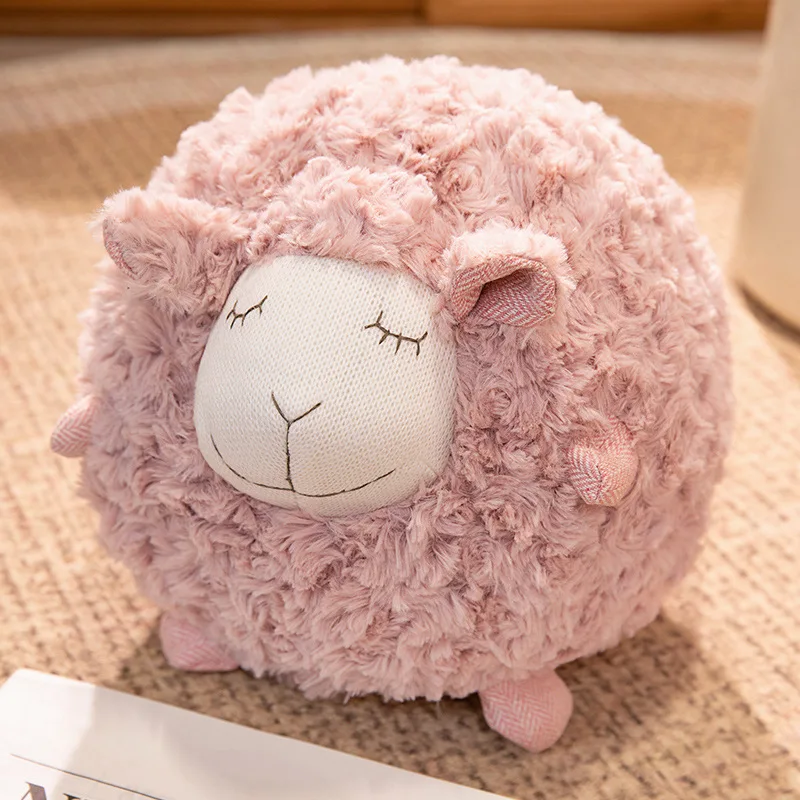 28 cm Mooie Ronde Schapen Knuffels Knuffeldier Ronde Bal Schapen Pluizige Lam Plushie Pop Zacht Kussen Kid Verjaardag Kerstcadeaus