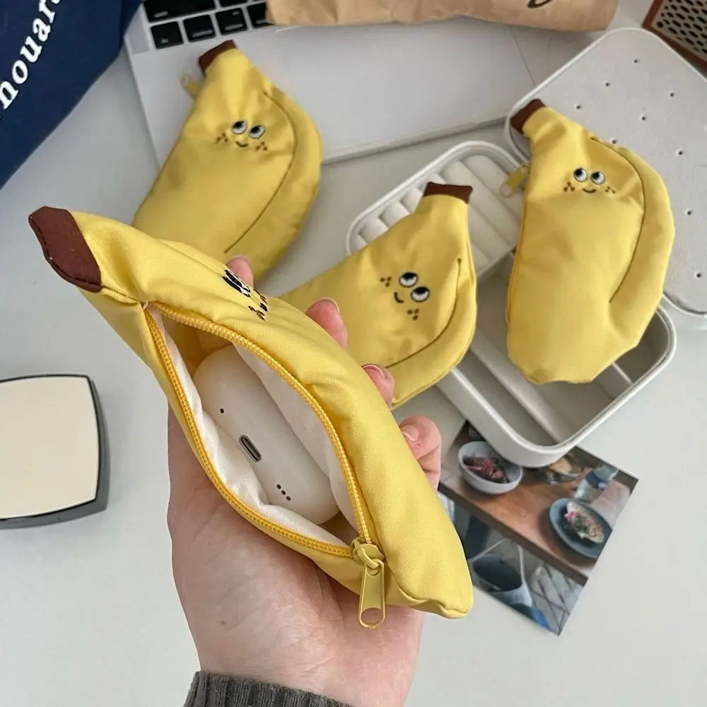 Coin Pouch Canvas Coin Purse Coin Bag Korean Style Banana Wallet Small Wallet Mini Storage Bag Earphone Storage Bag Children