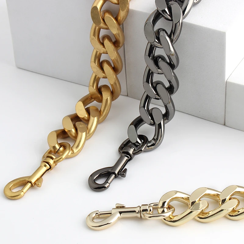 1PC Flat Chain Replacement Shoulder Strap Handbag Crossbody Chain Buckle Shoulder Bag Extension Chain Decorative Chain