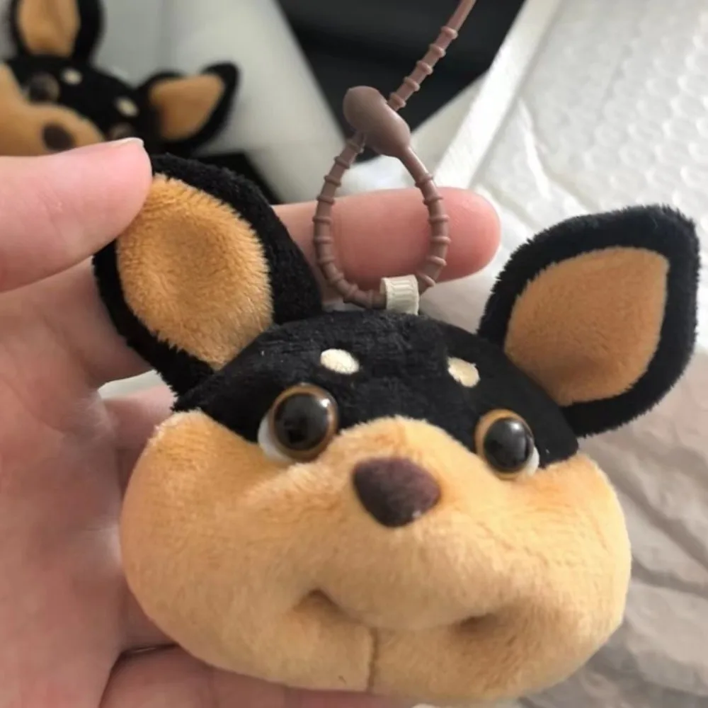 

Cool Cartoon Bee Dog Doll Keychain with Hat Plush Bee Puppy Bag Pendant with Apron Cute Bee Dog Keyring Friend
