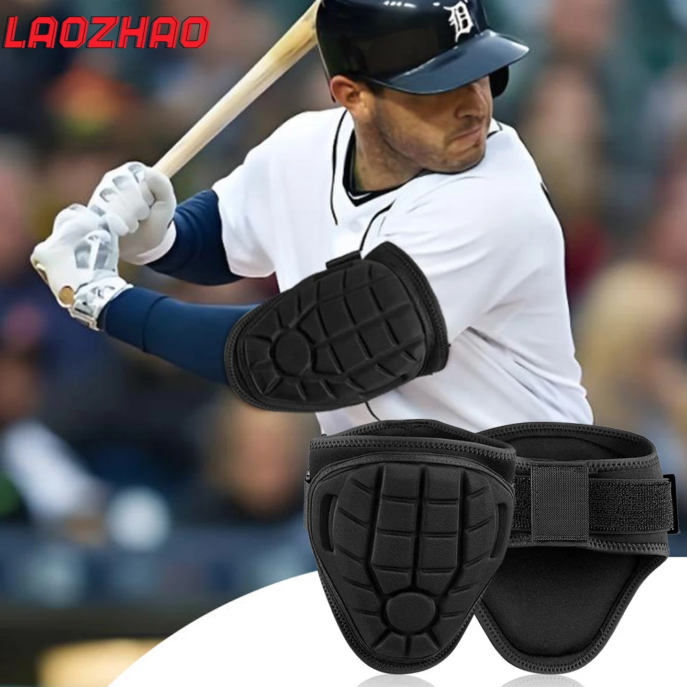 LAOZHAO 1/2 PCS Sports Baseball Elbow Guard Youth & Adult, Flexible Batters Softball Elbow Guard Baseball with Adjustable Strap