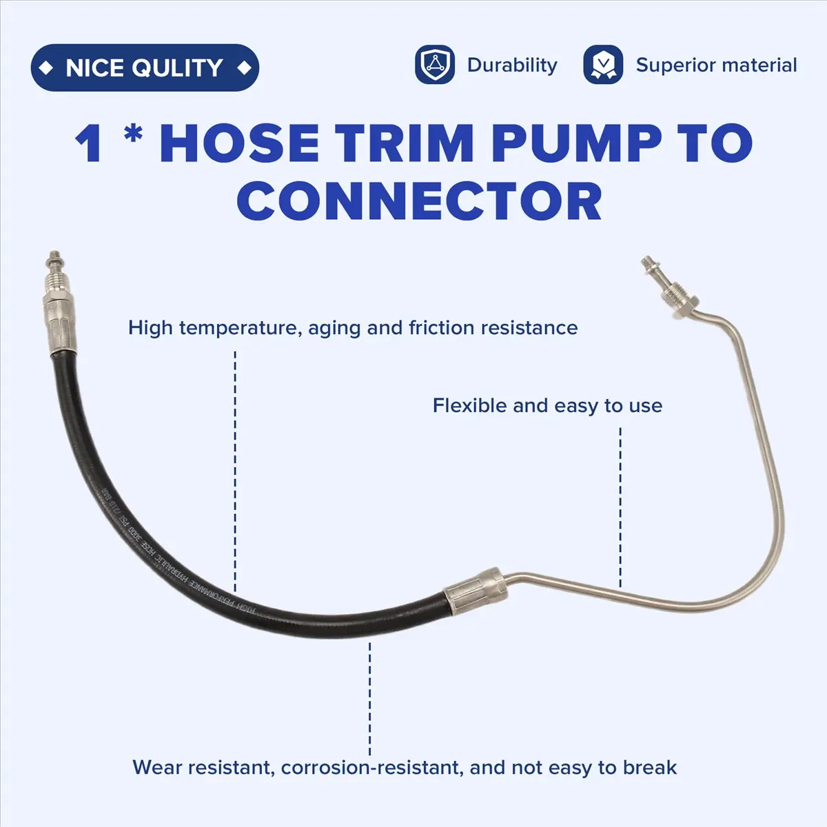 #88K 3853857 Hydraulic Trim Hose for OMC Volvo Penta 984024 985617 9-71605,Trim Hose,(ABS+Metal)