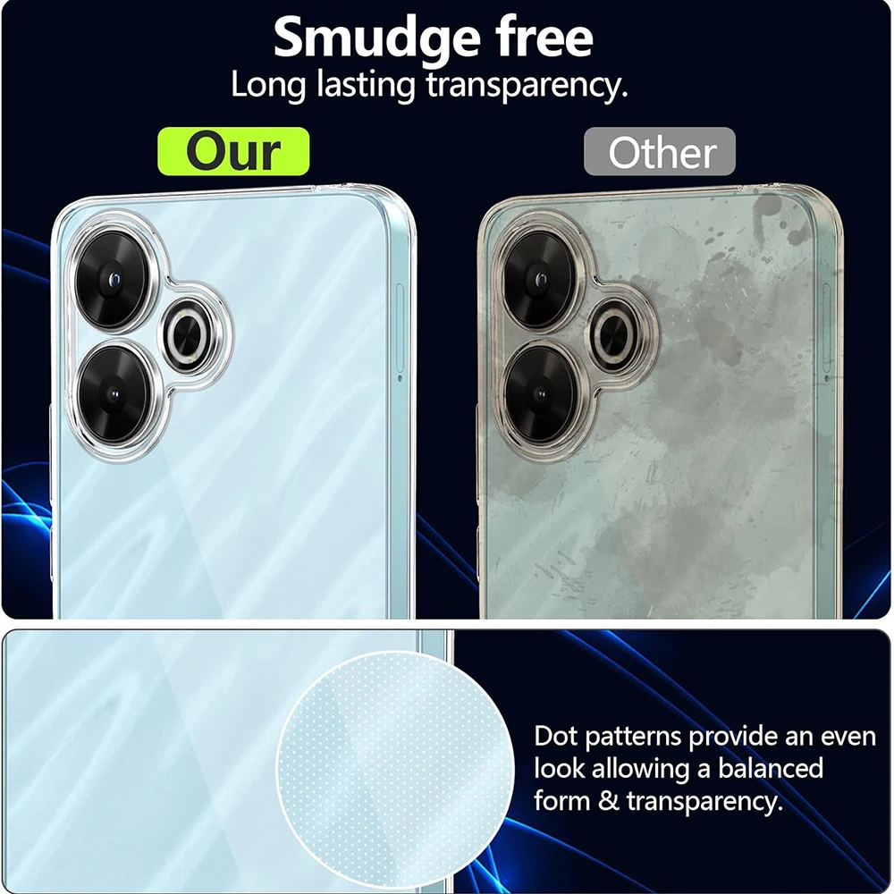 Transparent Silicone Soft Case For Xiaomi Redmi Note 13 12 11 11S 11T Pro Plus Pro+ 12C 13C 4G 5G Clear Ultra Thin Cover Shell