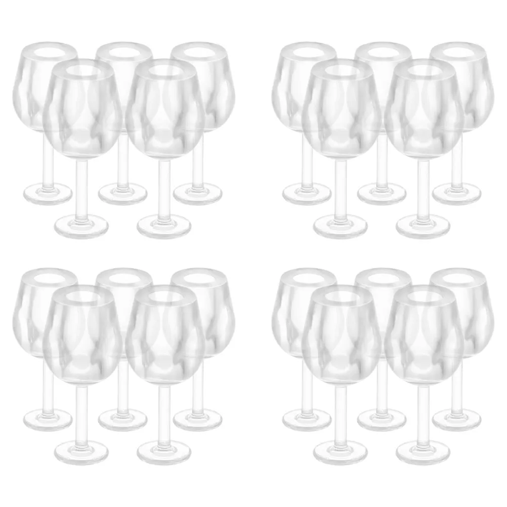 

20pcs Miniature Glasses Realistic Design for Dollhouse Kitchen Furniture Accessories Scale Exhibitions