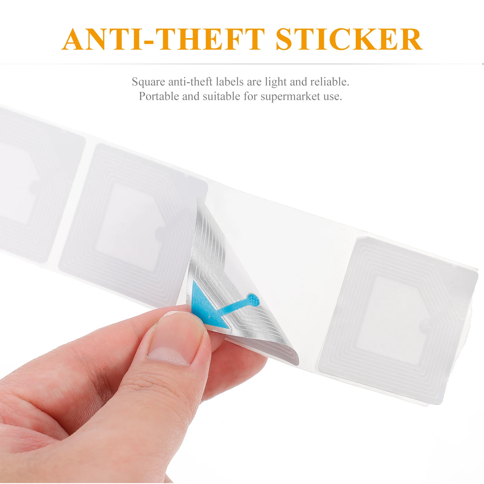 

100pcs Frequency -Theft Labels Supermarket Security Tags For Retail Goods Square Portable Label Folder Tag Organizer