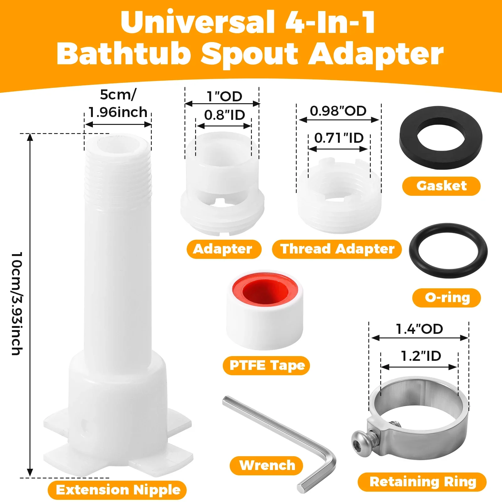 العالمي 4 في 1 حوض صنبور تحويل مجموعة حوض الاستحمام صنبور طقم محوّل صنبور تمديد رئيس البخاخ صنبور حوض للحمام الحنفية تمديد
