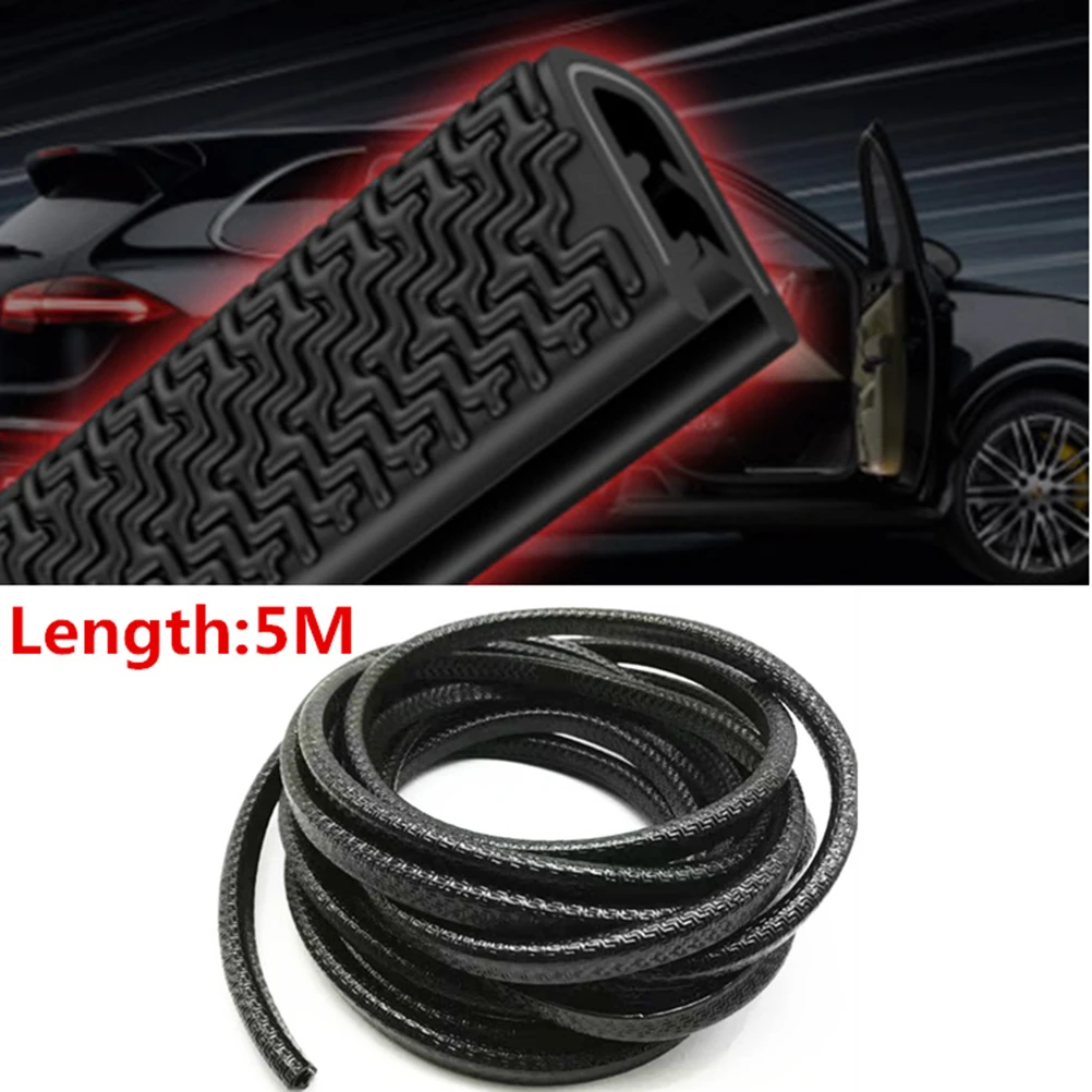 

Bumper Strip Car Door Crash Bar Seal Strips Scratch Protector Anti-scratch Stickers Black