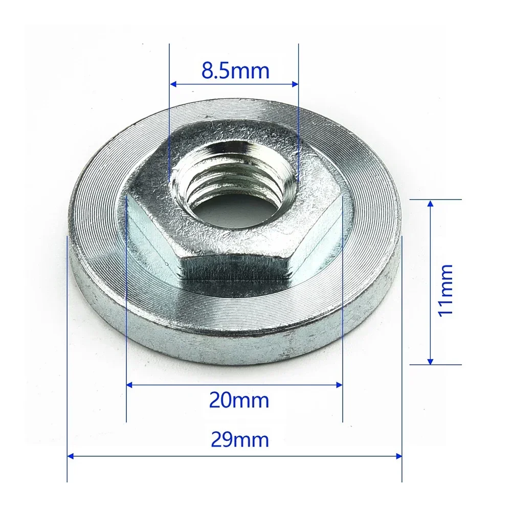 Hexagon Nut Stainless Steel Hexagon Pressure Plate Flange Nut 17mm Opposite For 100 Type Angle Grinder Accessoires