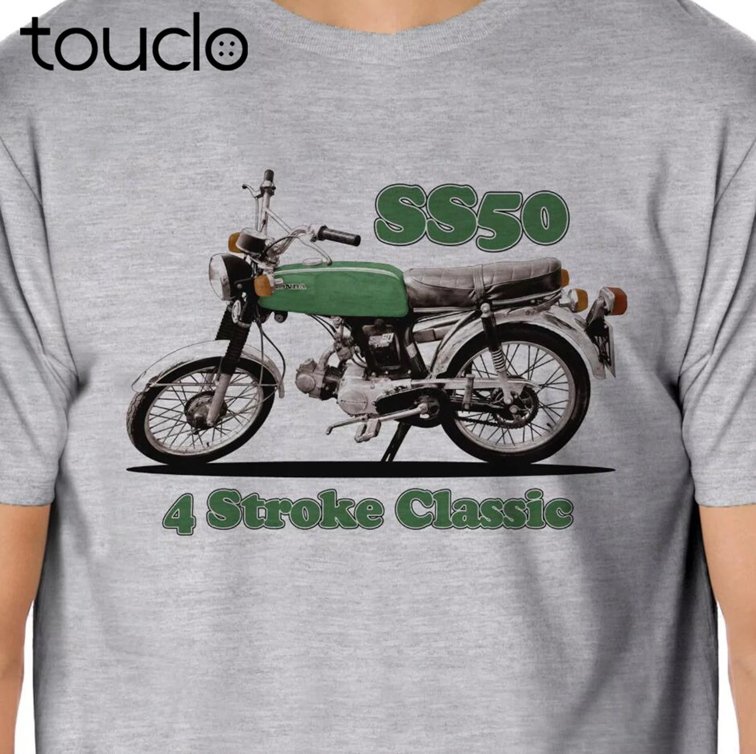 

Retro Bikes Ss50 Classic Moped Motorcycle Motorrad Inspired T-Shirt Tops Short Sleeve Cotton Printing Polyester T Shirts