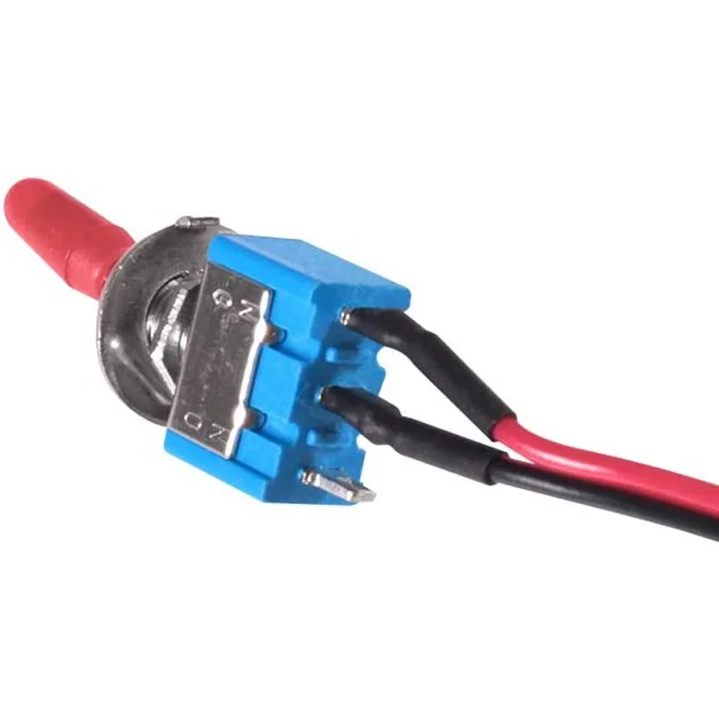 10 قطعة مفاتيح تبديل صغيرة تشغيل/إيقاف SPST مع مفتاح أسلاك ملحوم مسبقًا لشاحنة سيارة آلة اختبار الإضاءة في حالات الطوارئ الصناعية