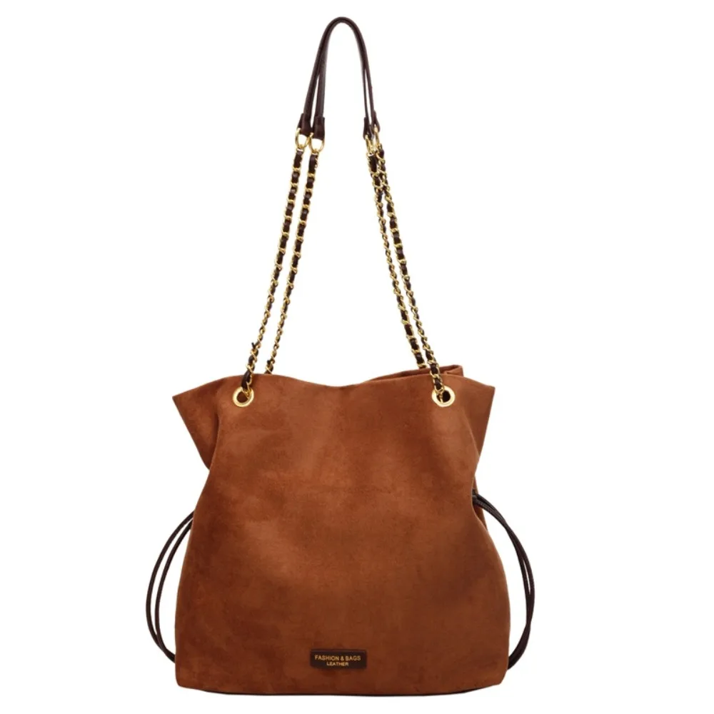 

Elegant Large-capacity Chain Bag Frosted Finish New Simple Crossbody Bag Niche Design Bucket Bag Daily Use
