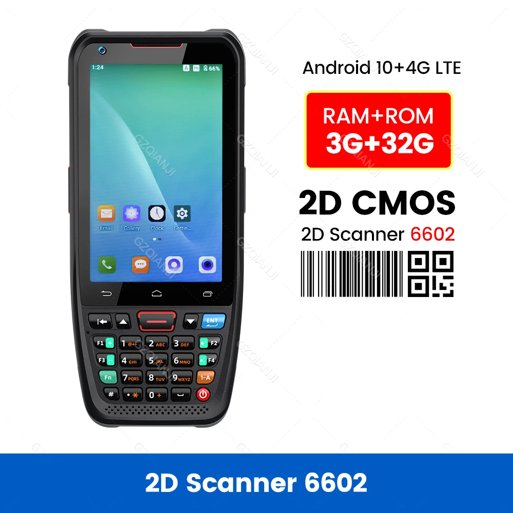 Ram3G-Android 10バーコードスキャナー,Bluetooth,Wifi,2d qr,バーコードリーダー,4g,ネットワーク,頑丈,P67