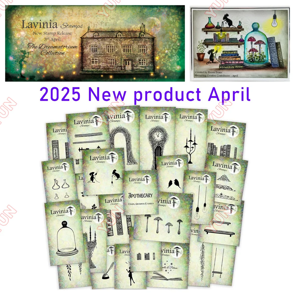 Augustus 2026 Lavinia Stamps Midnight Coven 17-delige Halloween Heks Silhouet Transparante Stempel voor Scrapbooking, Kaarten maken, DIY knutselwerk en decoratie