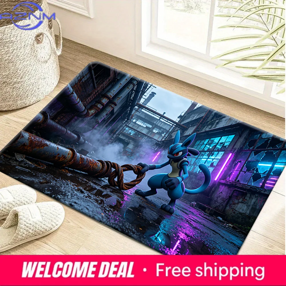 

Lucario Cyberpunk Industrial Non-Slip Doormat Soft Floor Mat