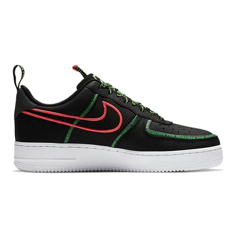 Nike Air Force 1 Low '07 Worldwide Pack Black Sneakers shoes CK7213-001 With Original Box