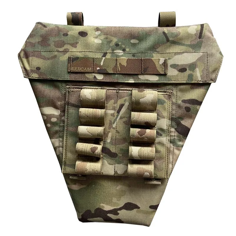 Outdoor Multi-function Tactical 10-hole Bulk Bullet Storage Bag Chest Rig Loop Panle Portable Molle Pouch Accessory Bag