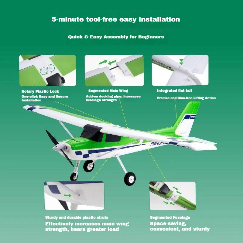 FMS RC Plane Guardian 1220 mm Entraîneur résistant aux chocs, Avion électrique RC à voilure fixe - Cadeau parfait pour les débutants et les enfants