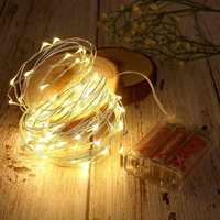 5M LED Fairy Lights Battery Operated Copper Wire Garland String Lights Outdoor Garden Party Wedding Lights Christmas Decor