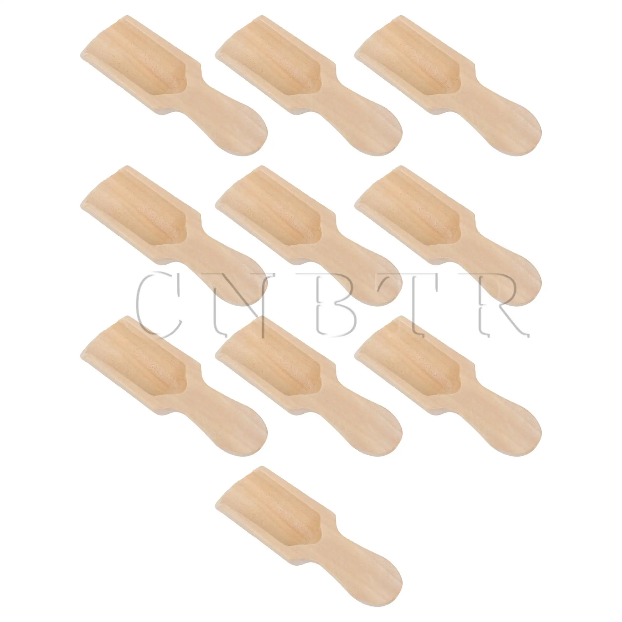 CNBTR, 10 шт., деревянные мини-ложки для детской модели 2,87x0,94 дюйма, цвет натурального дерева CNBTR, 10 шт., деревянные мини-ложки для детской модели 2,87x0,94 дюйма, цвет натурального дерева