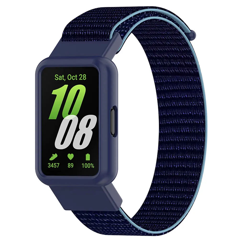 สายนาฬิกา + เคสสำหรับ Samsung Galaxy Fit 3สายรัดข้อมือไนลอนสำหรับกีฬาอะไหล่ Fit3 Galaxy