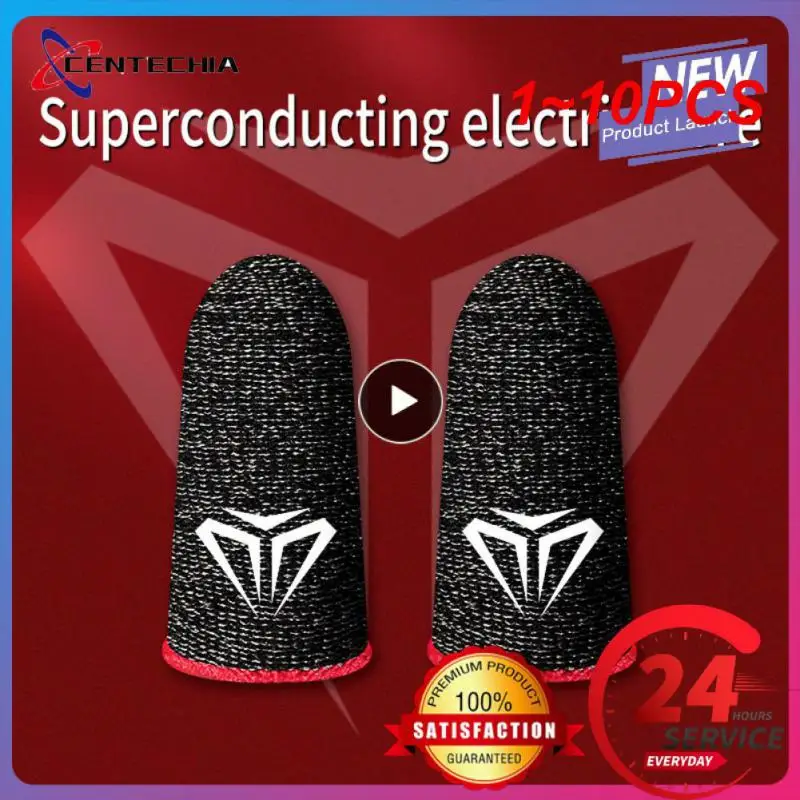 Manchon antidérapant pour jeu à écran tactile, 1 à 10 pièces, paire de doigts pour jeu mobile Pubg