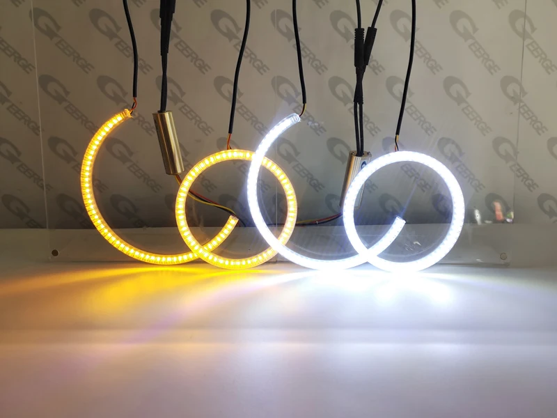For Land Rover Discovery II 2 2003 2004 Ultra Bright Switchback DRL Turn Signal LED Angel Eyes Kit Halo Rings - view 3