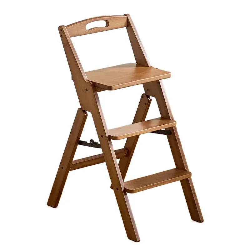 مقعد مرتفع للمطبخ متعدد الوظائف، مقعد سلم ثلاثي الخطوات، مقعد سلم قابل للطي، مقعد صغير سميك، كرسي بار #1