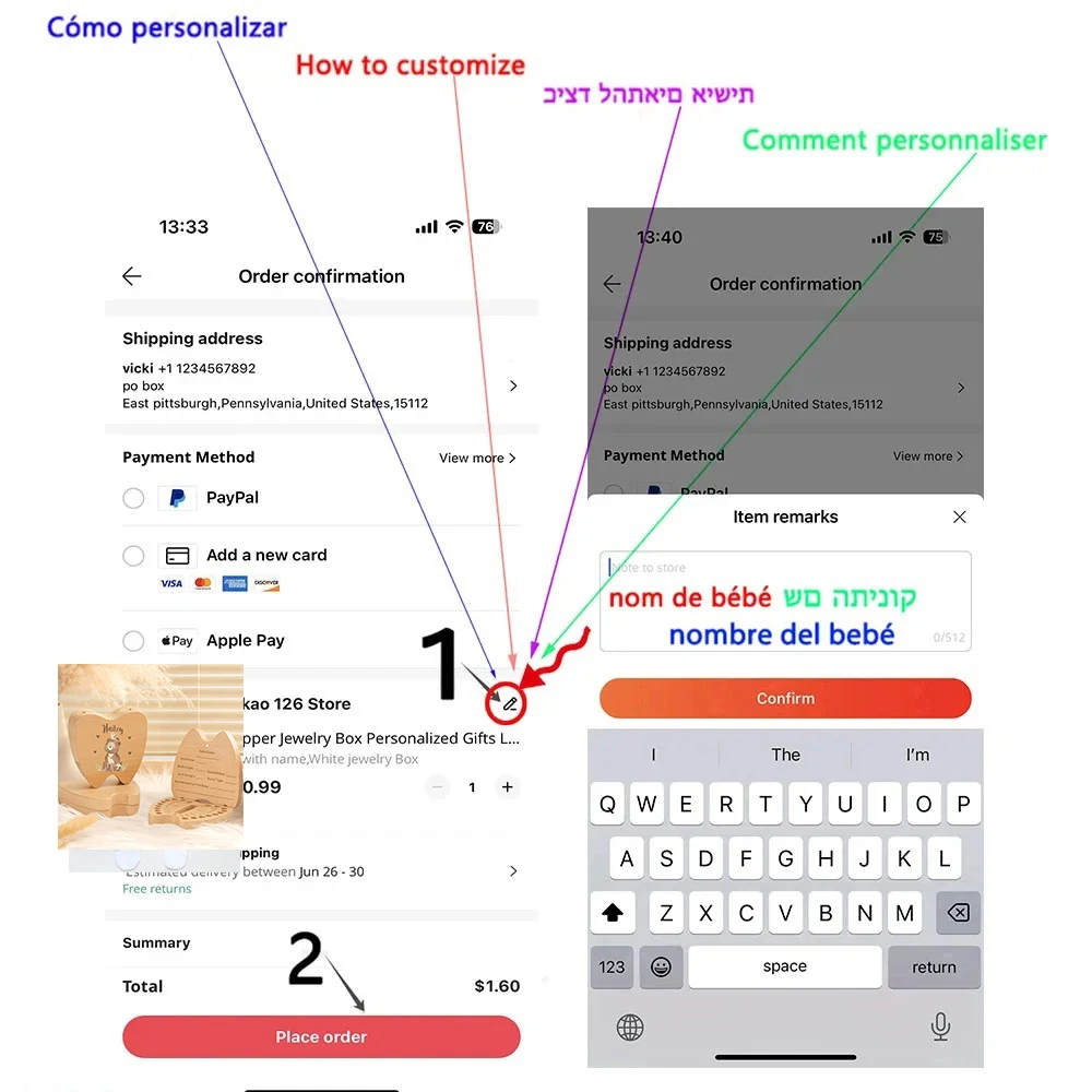 اسم مخصص الأسنان الجنية صندوق شخصية خشبية الأسنان الجنية صندوق صبي فتاة الأسنان تذكار هدايا أعياد ميلاد للأطفال هدية استحمام الطفل #2