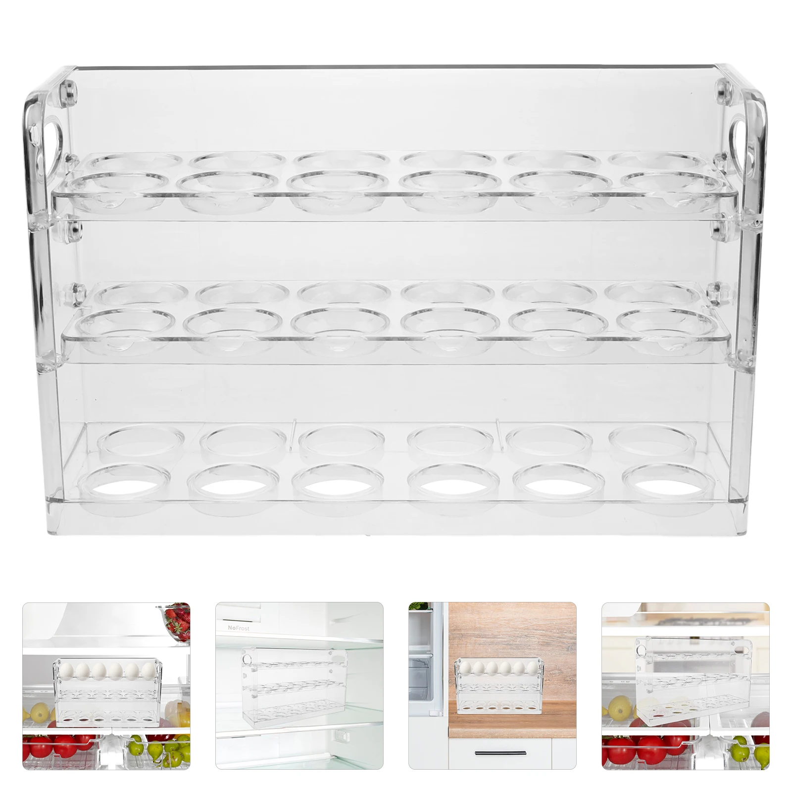 

Egg Storage Box Racks Containers for Fridge Organizer Holder Refrigerator Shelf