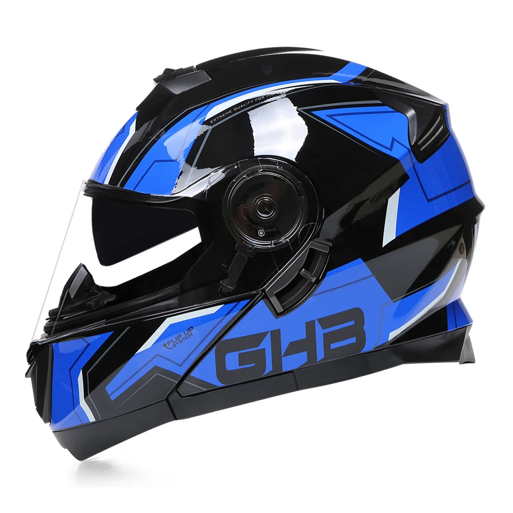 

Modular Motorcycle Helmet Flip Up Casque Racing Motorbike Cascos Double Visors Dual-Lens Moto Casque Unisex ECE Dot Approved