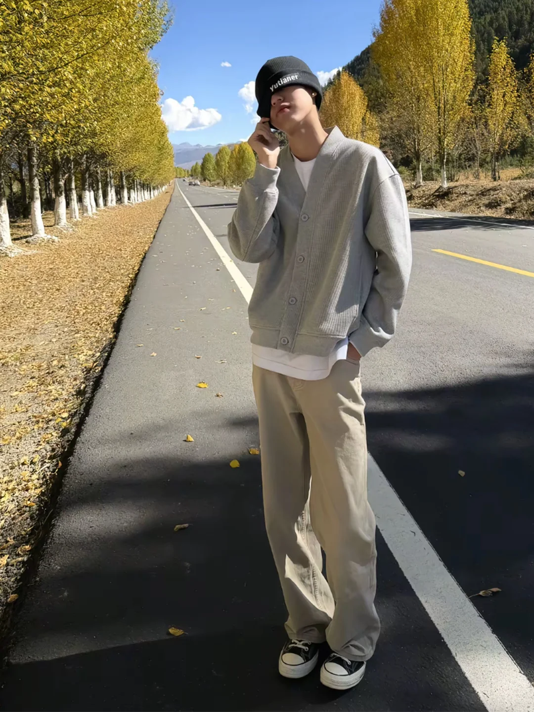 

Мужской вязаный свитер с V-образным вырезом, американский повседневный стиль, с длинным рукавом, без капюшона, осенний сезон, CleanFit, открытый кардиган