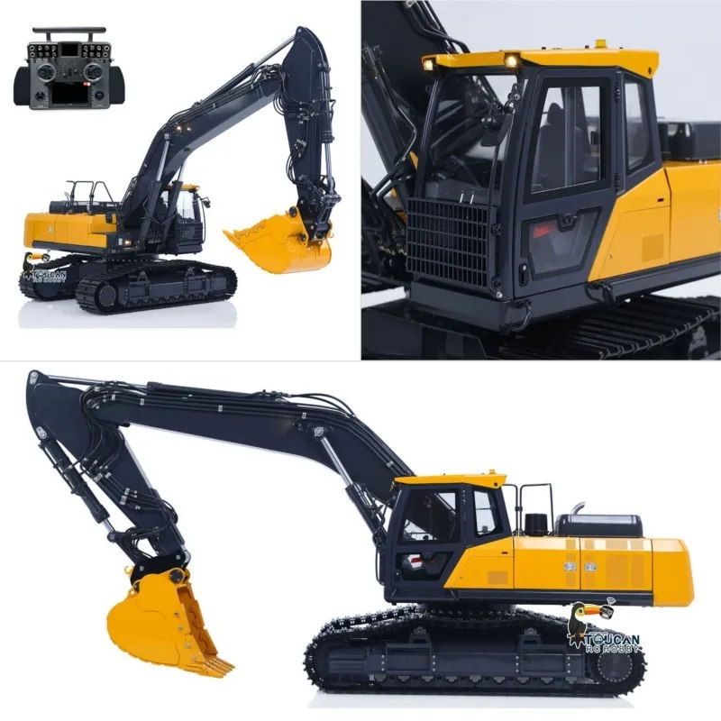 Metal 1/14 SFROG Remote Control Hydraulic Excavator E400 Pro 9CH Valves RC Digger Stainless Steel Arm Frsky XE Radio